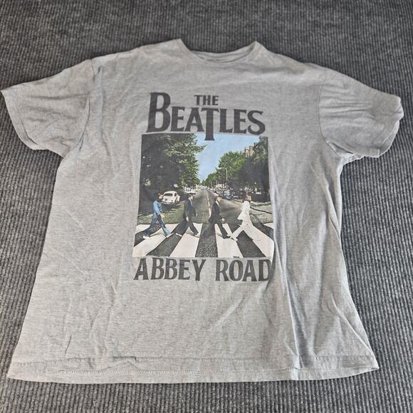 The Beatles Abbey Road Shirt Mens 2XL Gray Hybrid Band Graphic Tee Classic Music - Picture 1 of 10